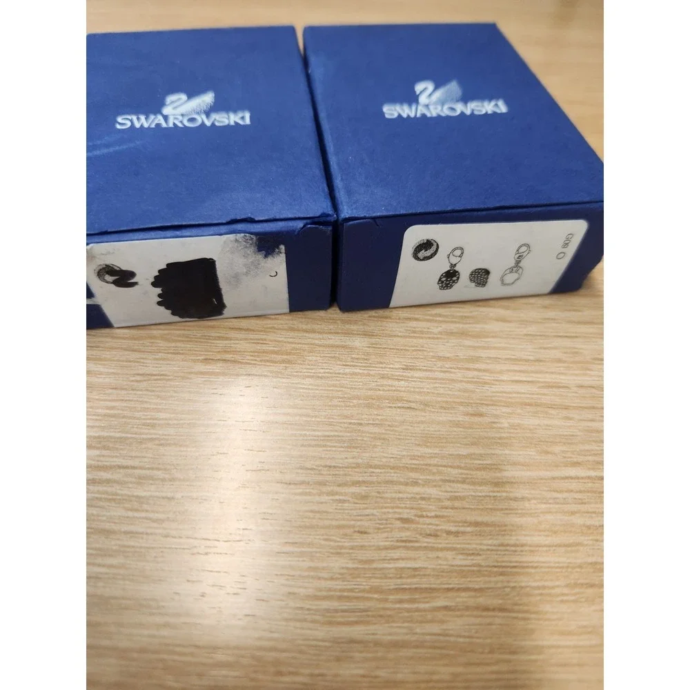 Swarovski Lot 8 EMPTY Jewelry Charms Boxes Mixed Lot With Inner Boxes Swan Logo